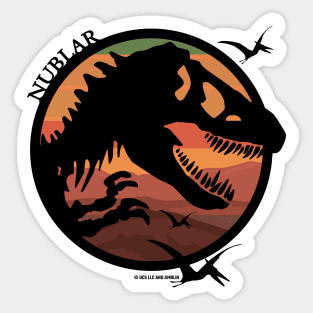 Isla Nublar - Jurassic Tyrannosaurus - Raptor - Sunset Silhouette Sticker